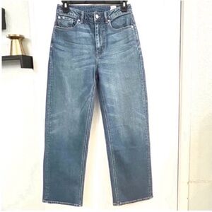 La Vie Rebecca Taylor High Rise Straight Leg Blue Jeans Sz 27